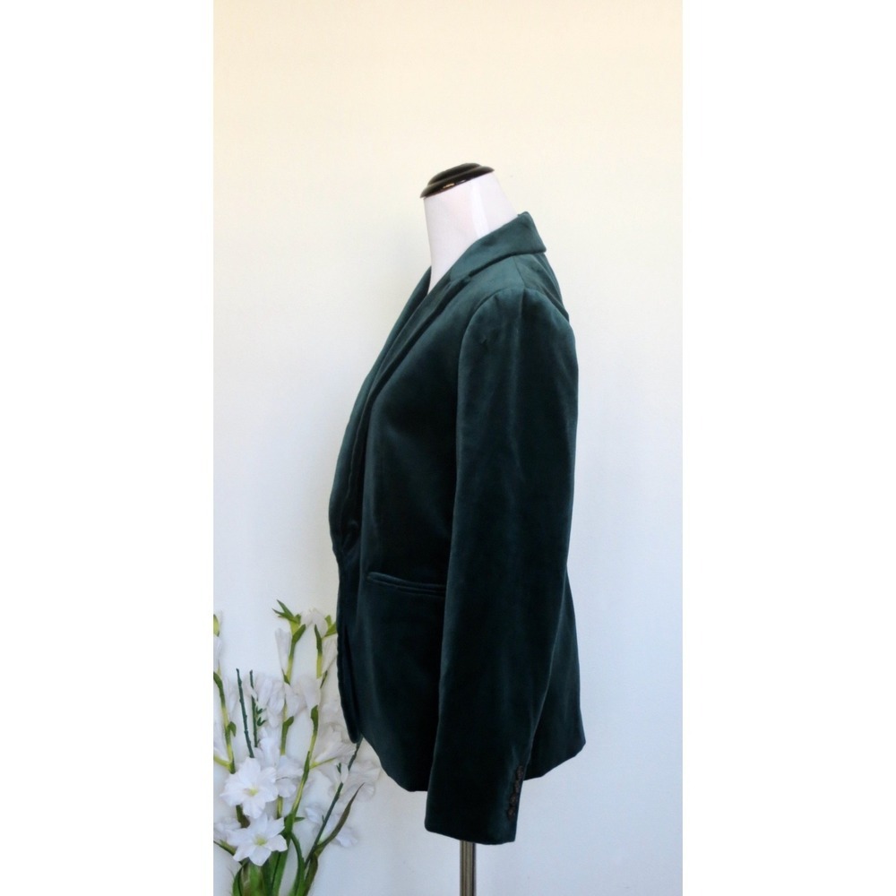 NEW! J.Crew Parke Velvet Blazer Jacket Forest Green SZ 6 - Picture 9 of 13